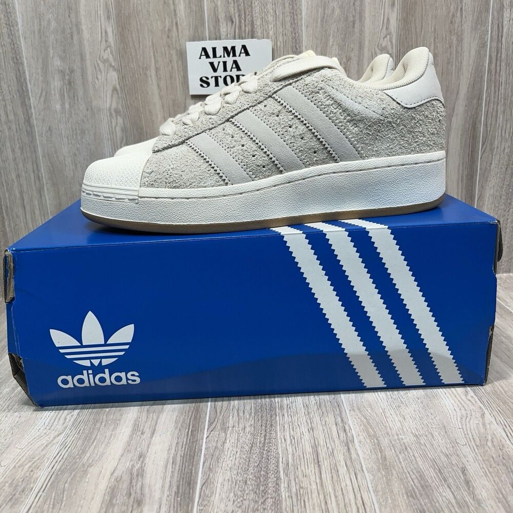 Adidas Superstar XLG Wonder White Shoes Sneakers IG2124 Woman’s Sz 8 - Picture 2 of 10